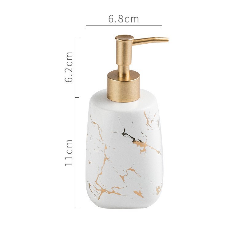 Ensemble d'accessoires de salle de bain effet marbre - 4 à 5 pièces