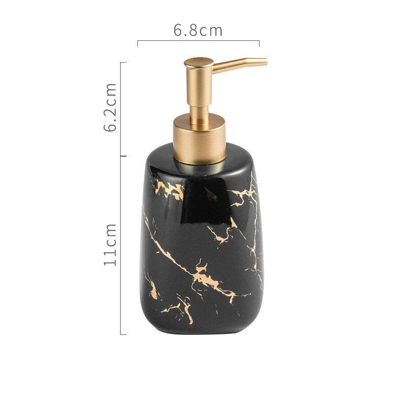 Ensemble d'accessoires de salle de bain effet marbre - 4 à 5 pièces